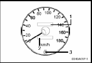 Спидометр указывает скорость транспортного средства в километрах в час (km/h)