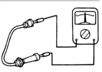 2. Омметром измерьте сопротивление высоковольтных проводов.