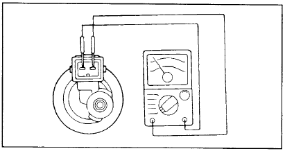 5. Измерьте сопротивление между выводами электромагнитного клапана.