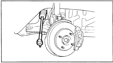 13. Извлеките рулевой механизм в сборе через арку правого переднего колеса.